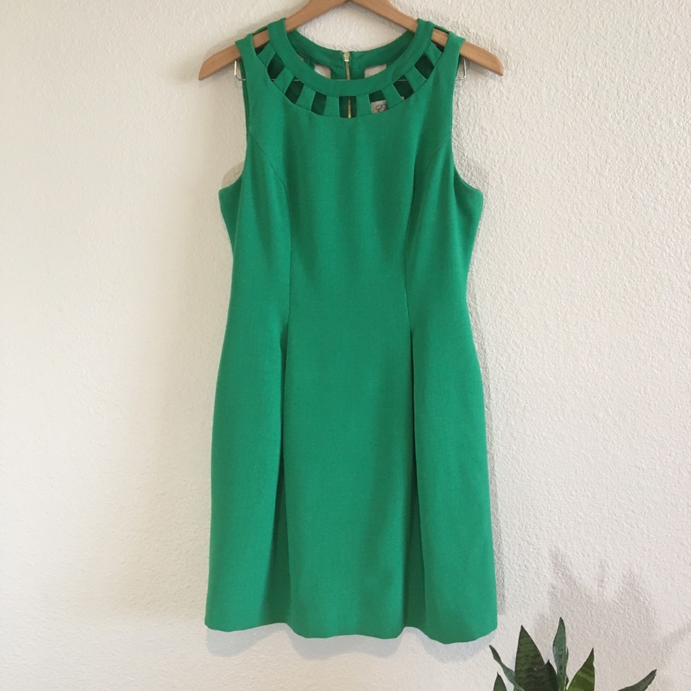 Eliza J Green Cocktail Cutout A-line Dress Size 8